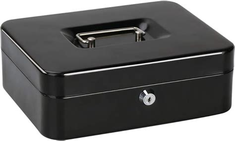 jssmst locking large metal cash box with money tray|Jssmst Large Locking Cash Box with Money Tray, Metal Money .